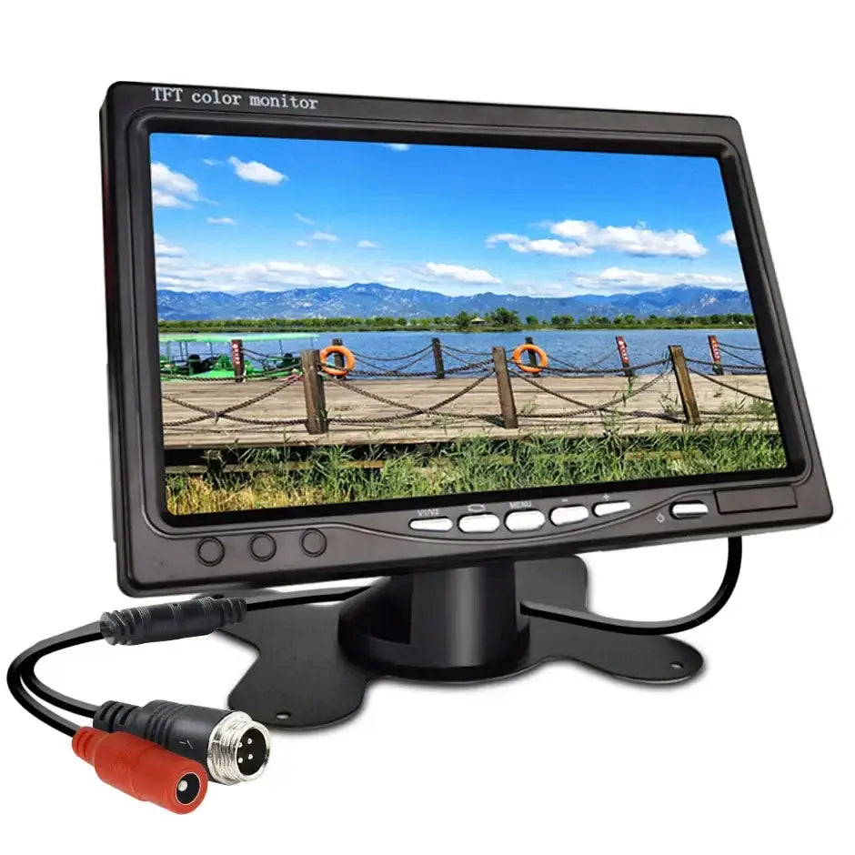 Backup Reverse Camera with 7’’ LCD Monitor – Easy Install 12V/24V CVBS - HBC
