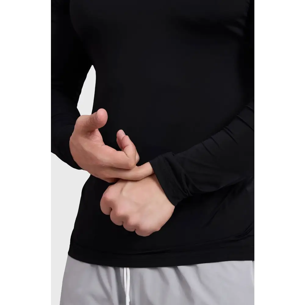 Bare Nylon Fullsleeves T-shirt Black - Tshirts