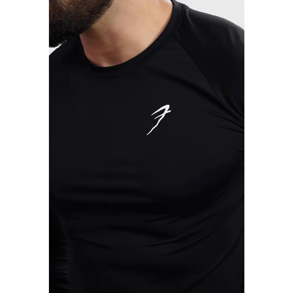 Bare Nylon Fullsleeves T-shirt Black - Tshirts