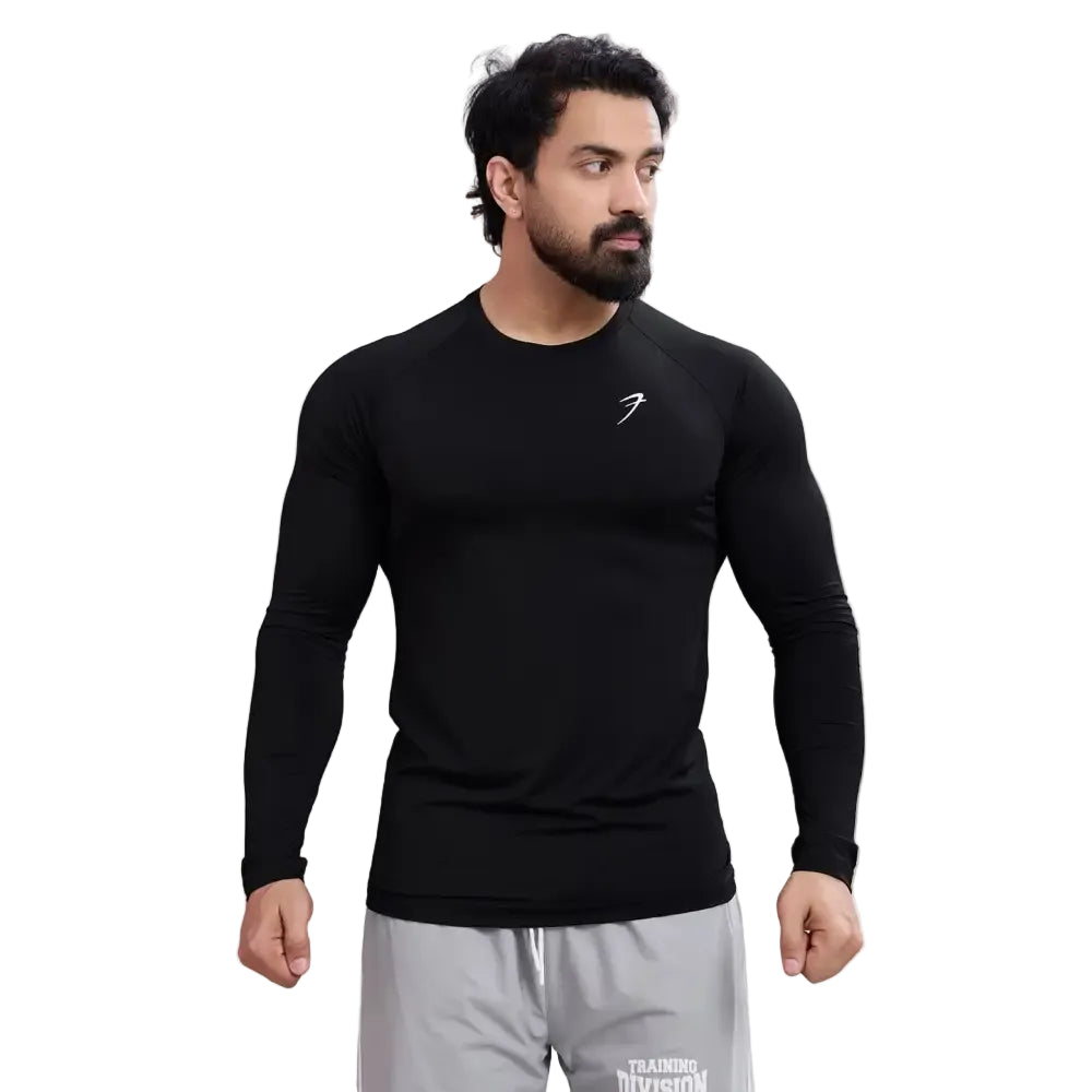 Bare Nylon Fullsleeves T-shirt Black - Tshirts