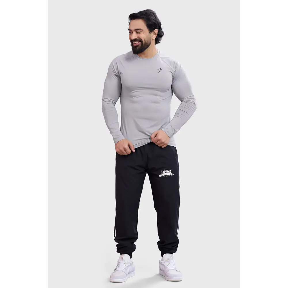 Bare Nylon Fullsleeves T-shirt Light Grey - Tshirts