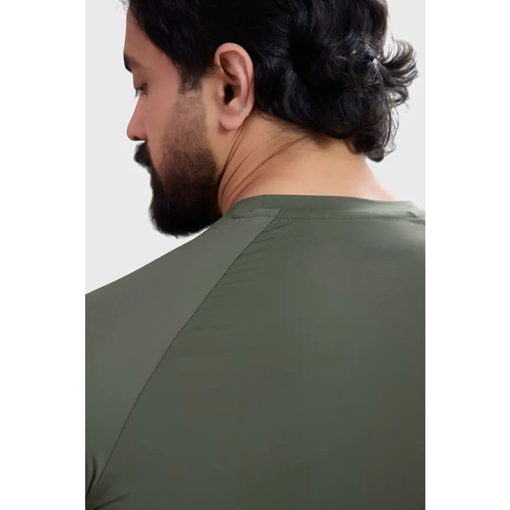 Bare Nylon Fullsleeves T-shirt Olive - Tshirts