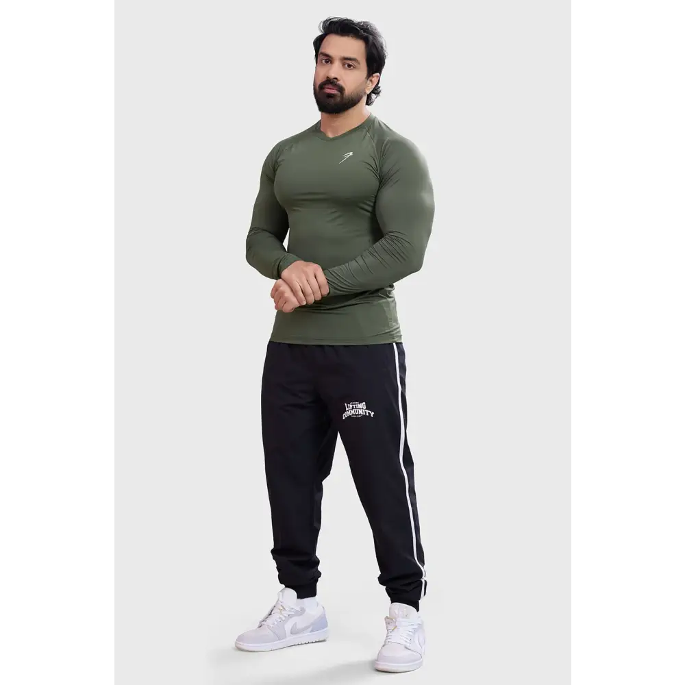 Bare Nylon Fullsleeves T-shirt Olive - Tshirts