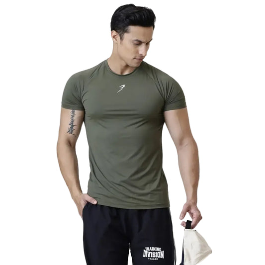 Bare Nylon T-shirt Olive - Tshirts