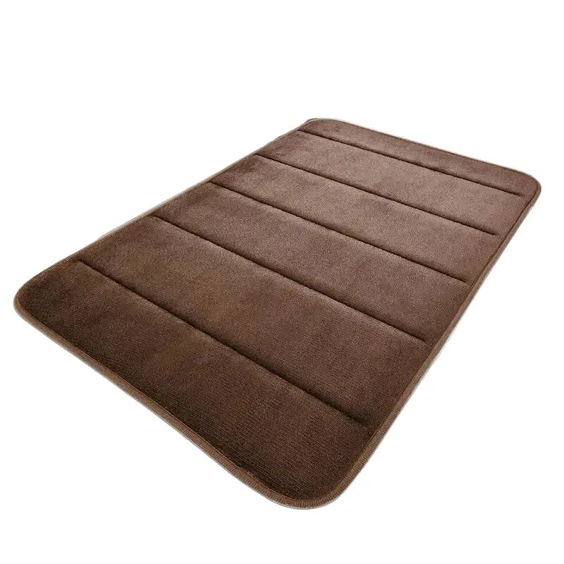 Bathroom Velvet Anti-slip Mat (different colours & sizes available) - Coffee / 500MMx800MM - SS