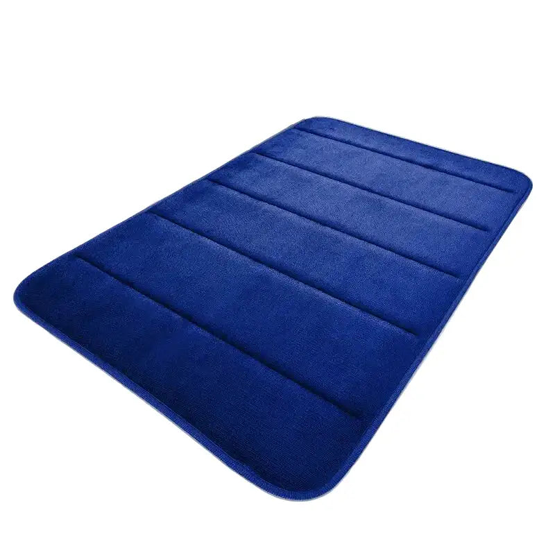 Bathroom Velvet Anti-slip Mat (different colours & sizes available) - Dark Blue / 500MMx800MM - SS