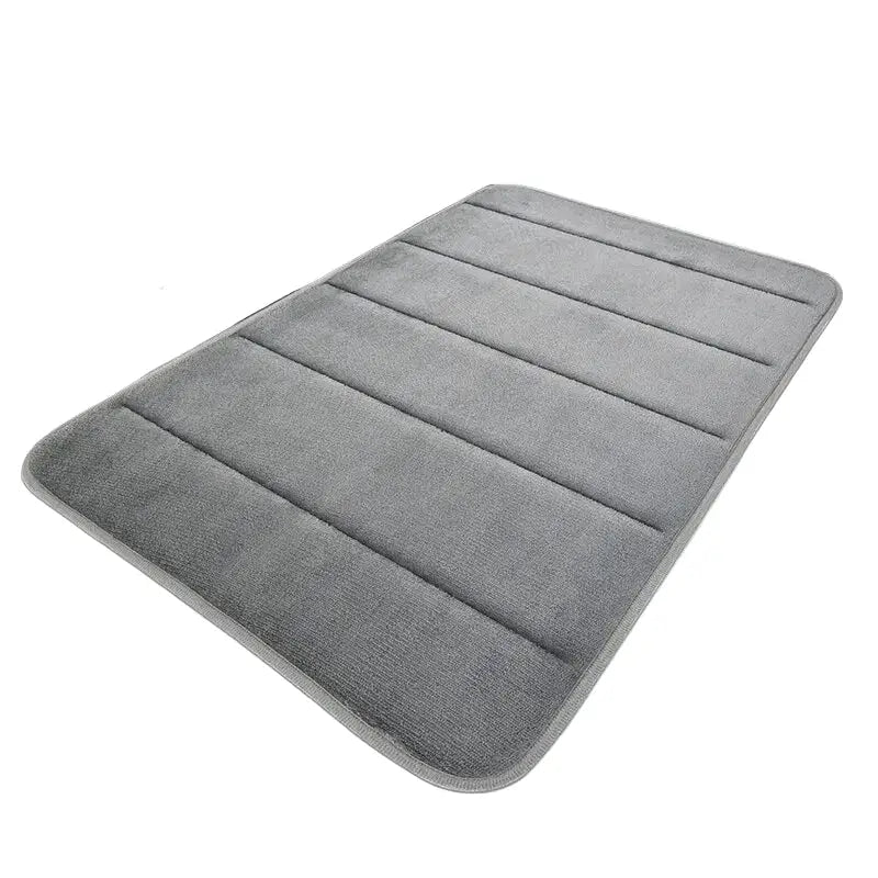 Bathroom Velvet Anti-slip Mat (different colours & sizes available) - Grey / 40CMx60CM-3PC - SS