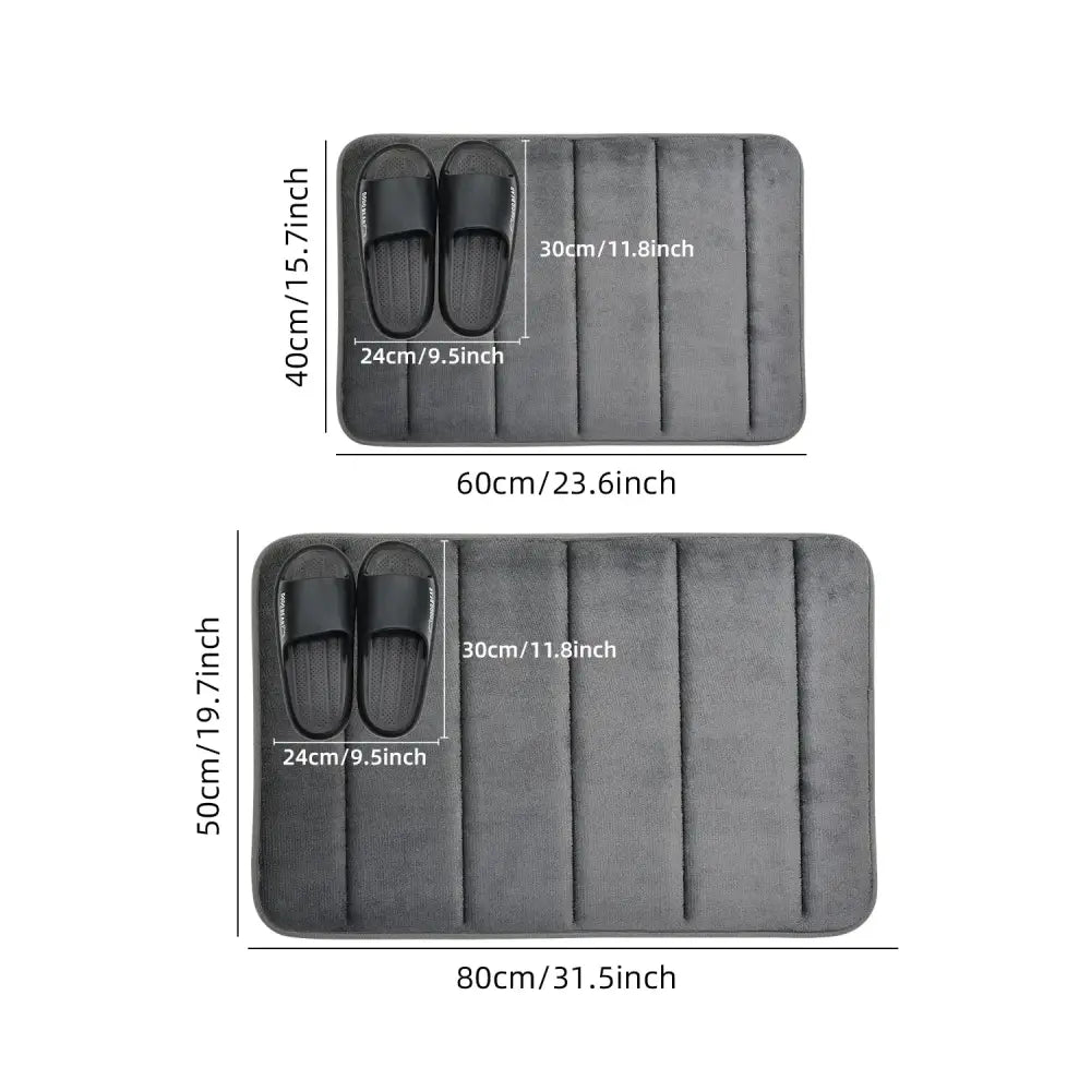 Bathroom Velvet Anti-slip Mat (different colours & sizes available) - SS