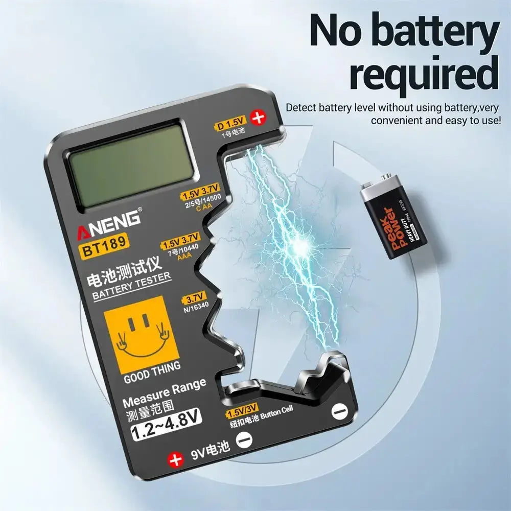 Battery Tester BT189 (AA AAA C D 9V CR2032 14500 16340)