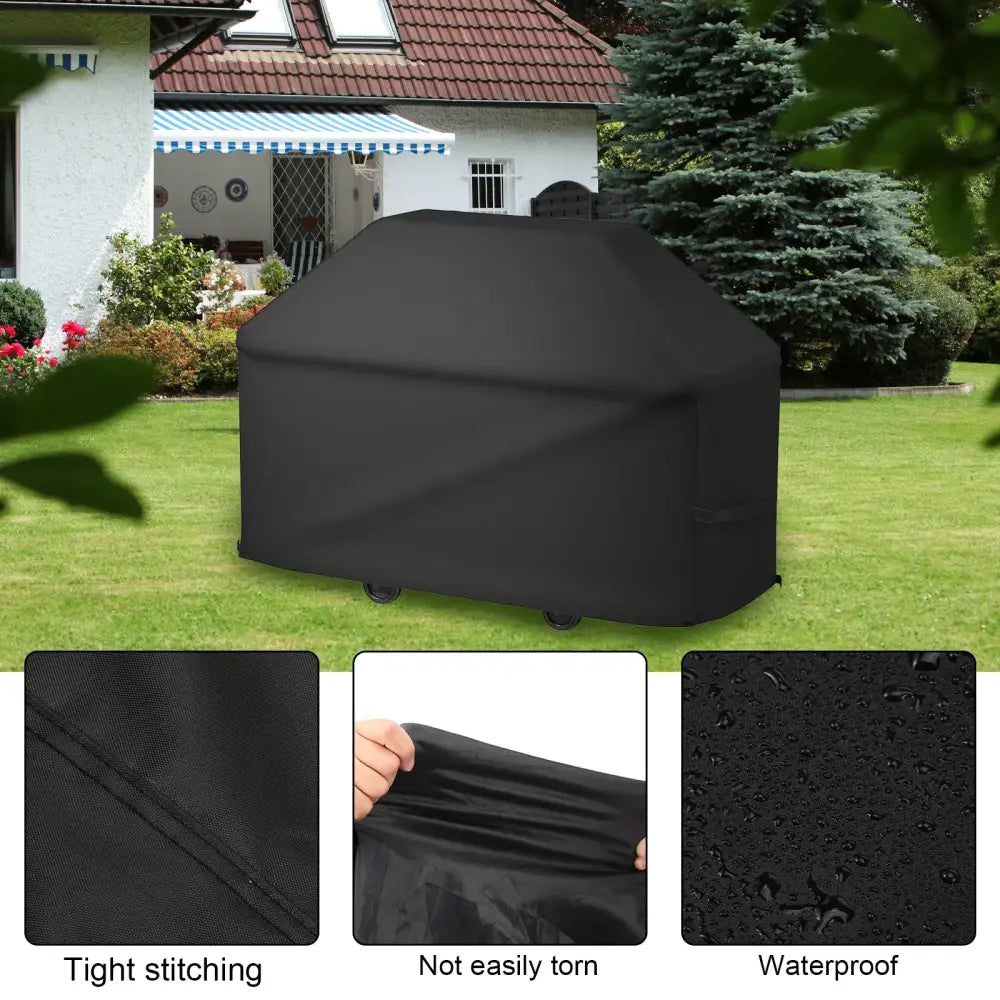 BBQ Grill Cover – Heavy-Duty - Black - SS
