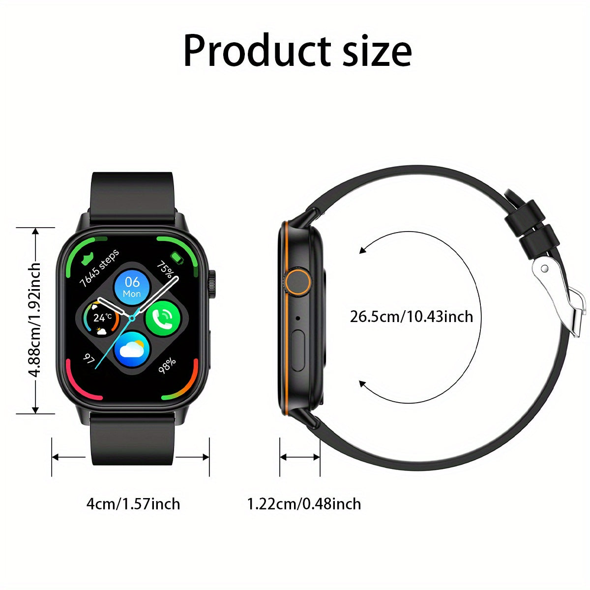 LIGE Outdoor Smartwatch – Large Screen with Compass & Music (10 different styles available)