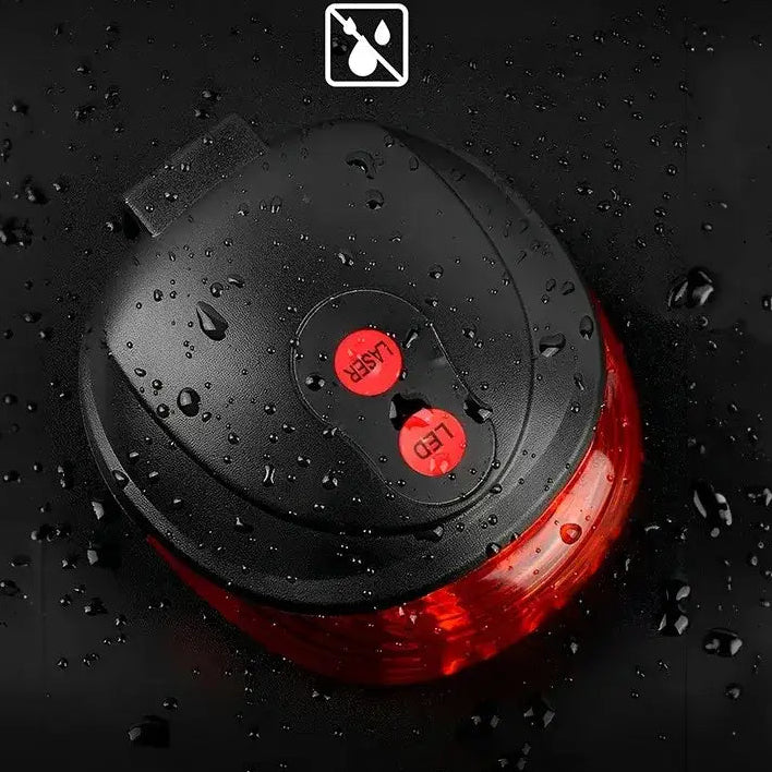 Bicycle Bike LED Lights 2 Lasers 5 LED Waterproof Cycling Taillight Safety Warning Taillight MTB Bike Rear Tail Lights