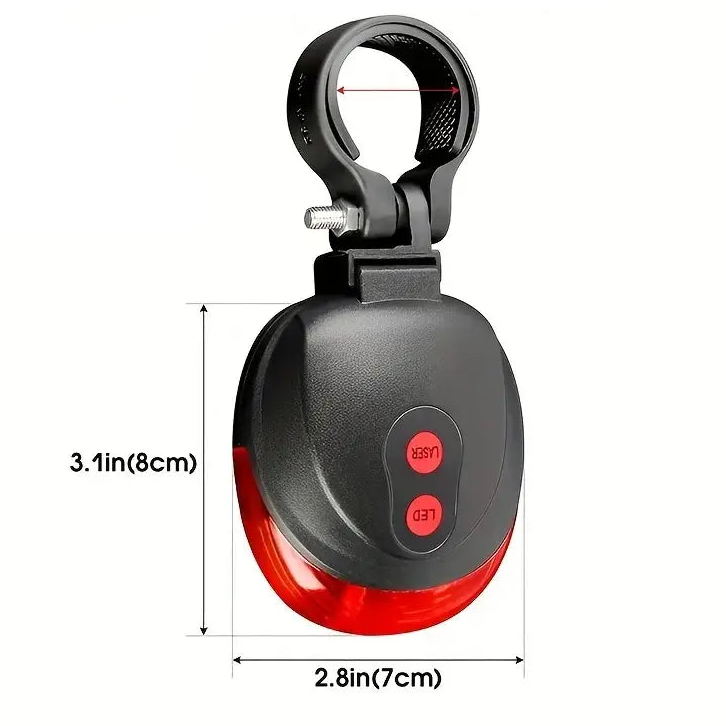 Bicycle Bike LED Lights 2 Lasers 5 LED Waterproof Cycling Taillight Safety Warning Taillight MTB Bike Rear Tail Lights