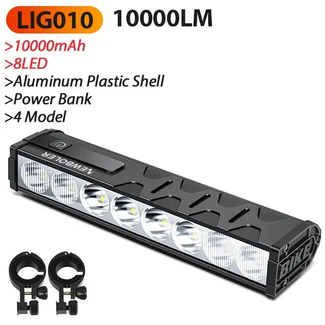 Bicycle Light Front 10000Lumen Bike Light 10000mAh Waterproof Flashlight Type-C Charging MTB Road Cycling Lamp