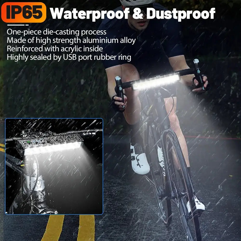 Bicycle Light Front 10000Lumen Bike Light 10000mAh Waterproof Flashlight Type-C Charging MTB Road Cycling Lamp
