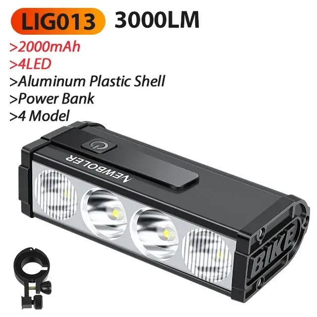 Bicycle Light Front 10000Lumen Bike Light 10000mAh Waterproof Flashlight Type-C Charging MTB Road Cycling Lamp