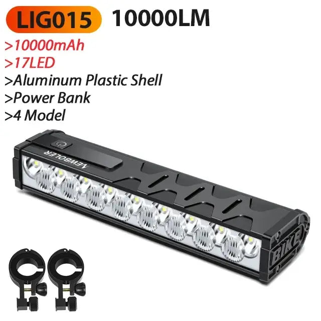 Bicycle Light Front 10000Lumen Bike Light 10000mAh Waterproof Flashlight Type-C Charging MTB Road Cycling Lamp