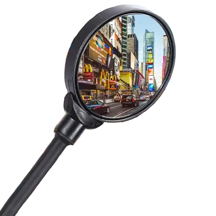 Bicycle Rearview Handlebar Mirrors 360 Rotatable for Mountain Road Bike Motorcycle Bendable Hose Adjustable Rearview