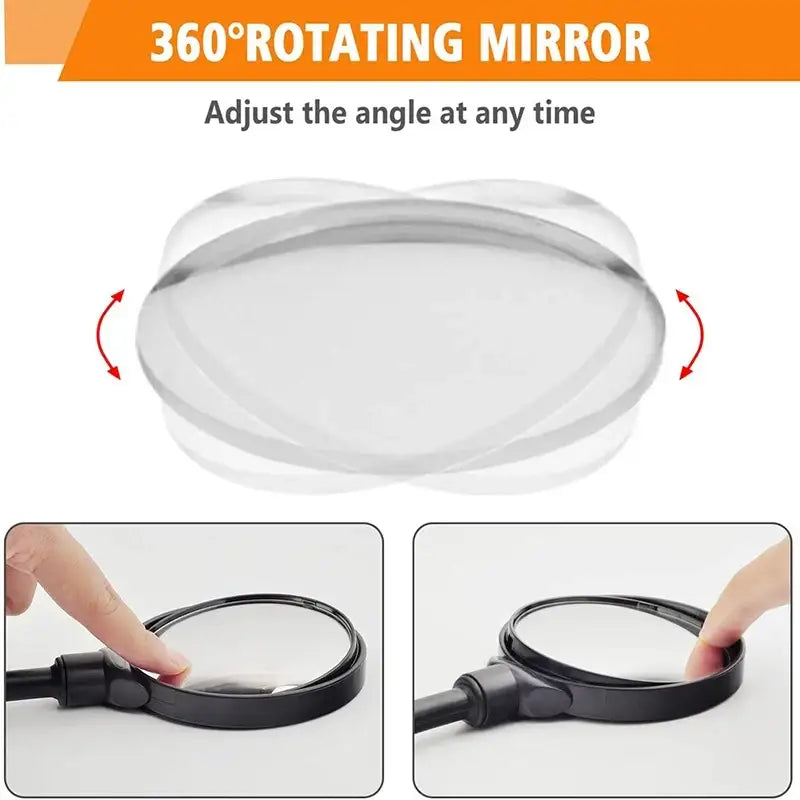 Bicycle Rearview Handlebar Mirrors 360 Rotatable for Mountain Road Bike Motorcycle Bendable Hose Adjustable Rearview