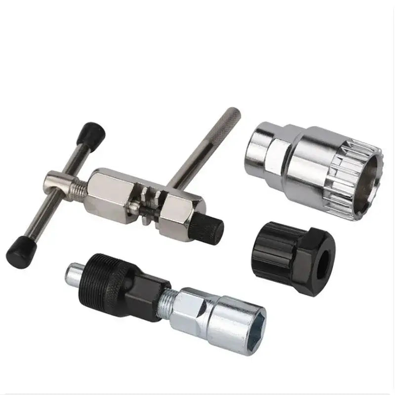 Bicycle Repair Tool Bike Extractor + Spoke Wrench + Chain Breaker + Bottom Bracket/Freewheel Removal Tool + Wrench