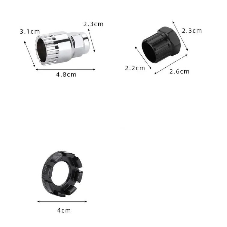 Bicycle Repair Tool Bike Extractor + Spoke Wrench + Chain Breaker + Bottom Bracket/Freewheel Removal Tool + Wrench