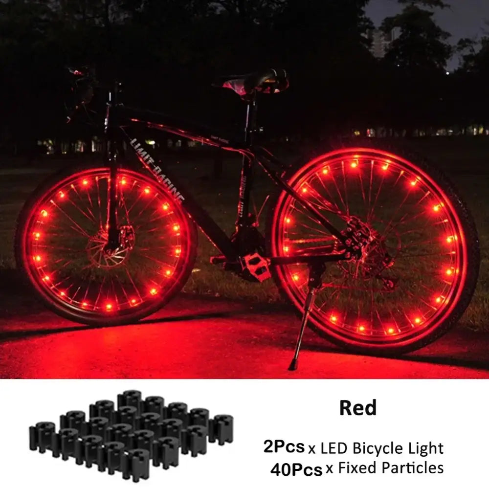 Bicycle Wheel Lights Mountain Bike Frame Decoration Bicycle Spoke Lights Night Riding Bicycle Wheel Lights Valve Lamp