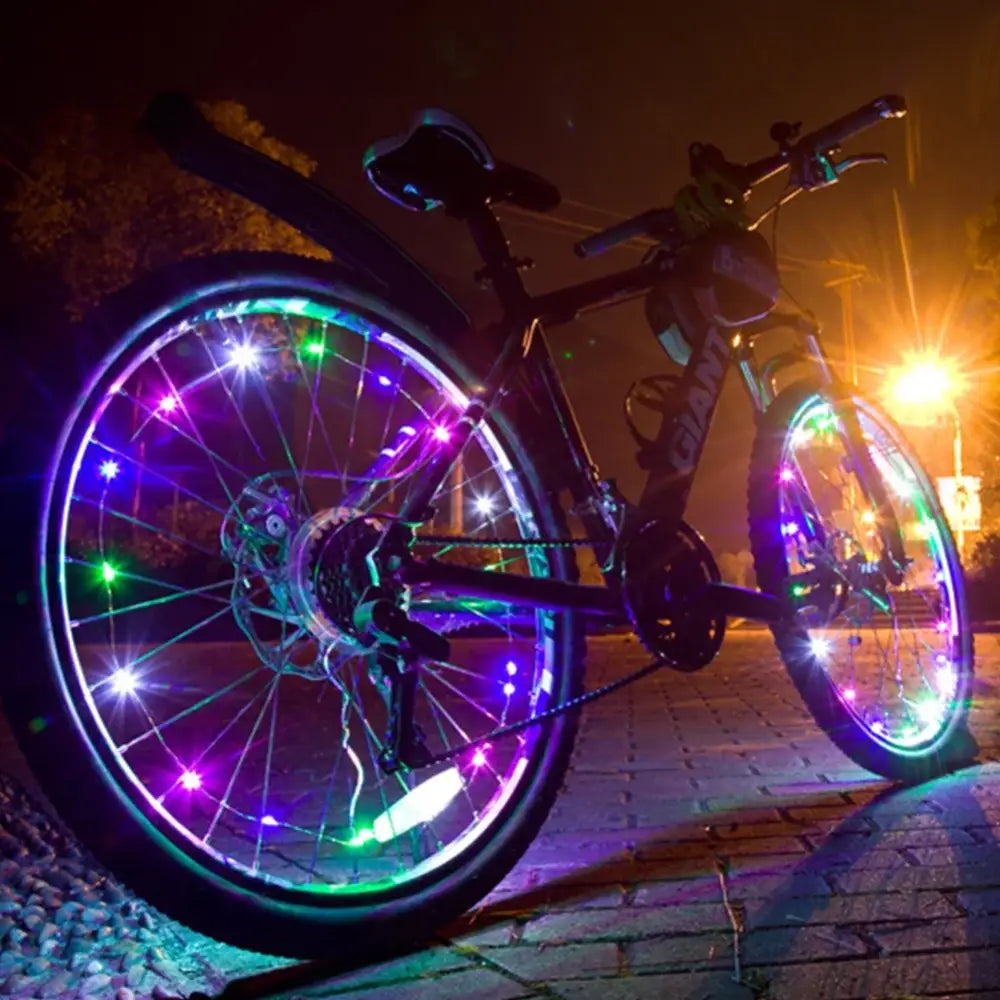 Bicycle Wheel Lights Mountain Bike Frame Decoration Bicycle Spoke Lights Night Riding Bicycle Wheel Lights Valve Lamp