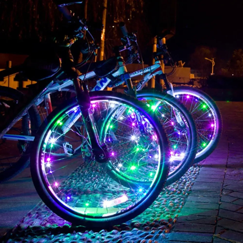 Bicycle Wheel Lights Mountain Bike Frame Decoration Bicycle Spoke Lights Night Riding Bicycle Wheel Lights Valve Lamp