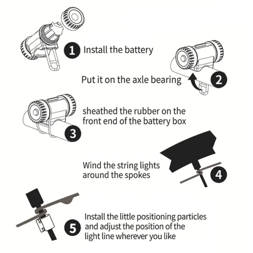 Bicycle Wheel Lights Mountain Bike Frame Decoration Bicycle Spoke Lights Night Riding Bicycle Wheel Lights Valve Lamp