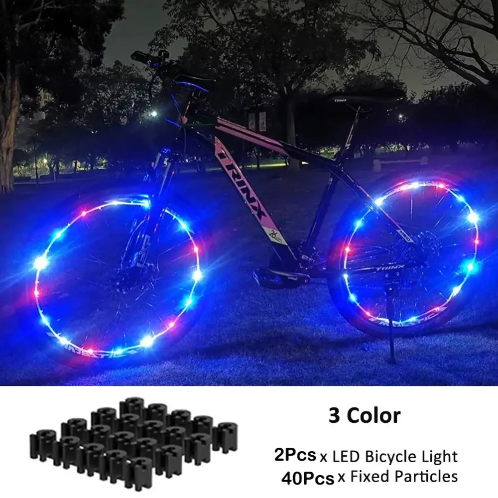 Bicycle Wheel Lights Mountain Bike Frame Decoration Bicycle Spoke Lights Night Riding Bicycle Wheel Lights Valve Lamp