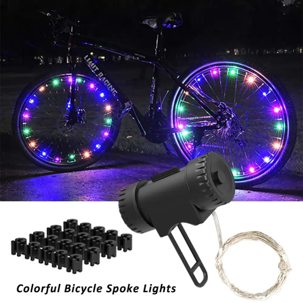 Bicycle Wheel Lights Mountain Bike Frame Decoration Bicycle Spoke Lights Night Riding Bicycle Wheel Lights Valve Lamp