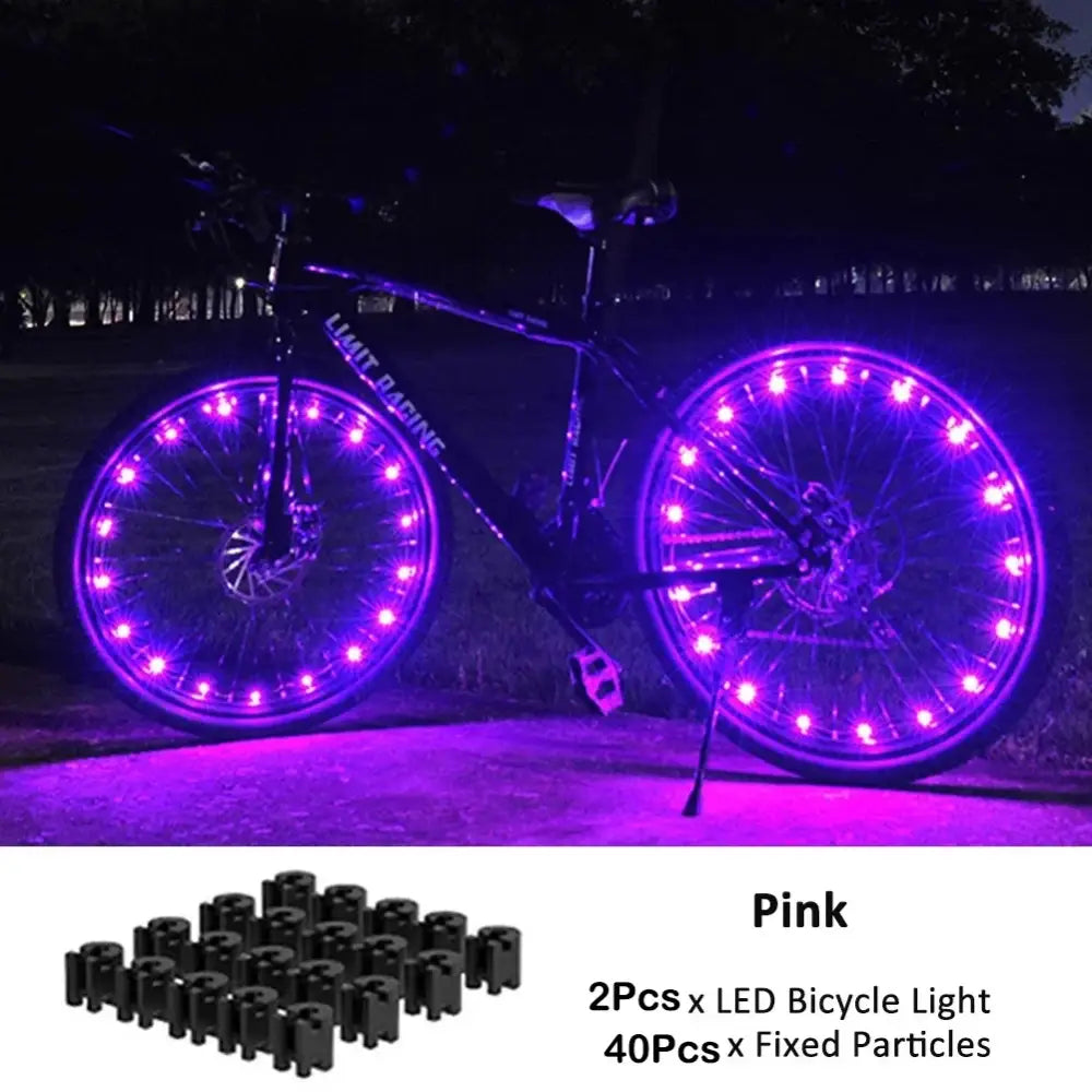 Bicycle Wheel Lights Mountain Bike Frame Decoration Bicycle Spoke Lights Night Riding Bicycle Wheel Lights Valve Lamp