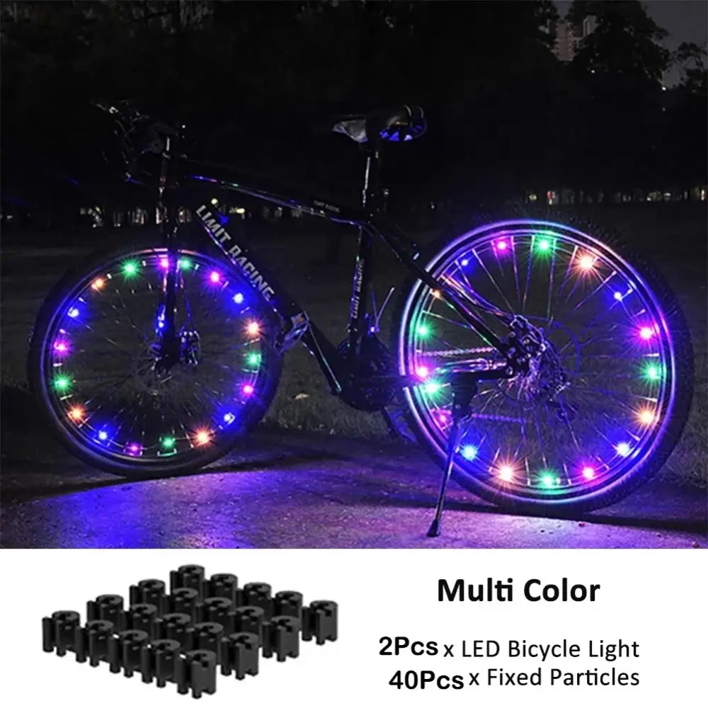 Bicycle Wheel Lights Mountain Bike Frame Decoration Bicycle Spoke Lights Night Riding Bicycle Wheel Lights Valve Lamp