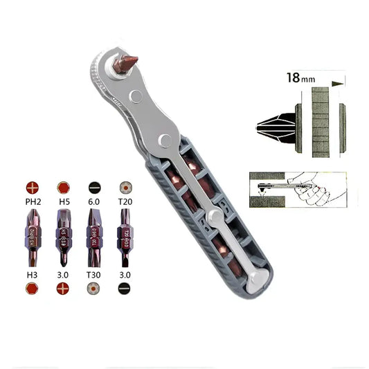 Bidirectional Right-Angle Ratchet Screwdriver Set - HBC