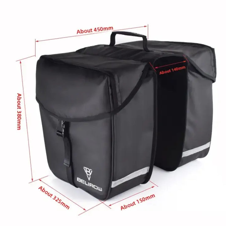 Bike Bag Accessories Panniers for Bicycle Rear Rack 25/34L Waterproof Mountain Electric Bike Saddle Bags for Cycling