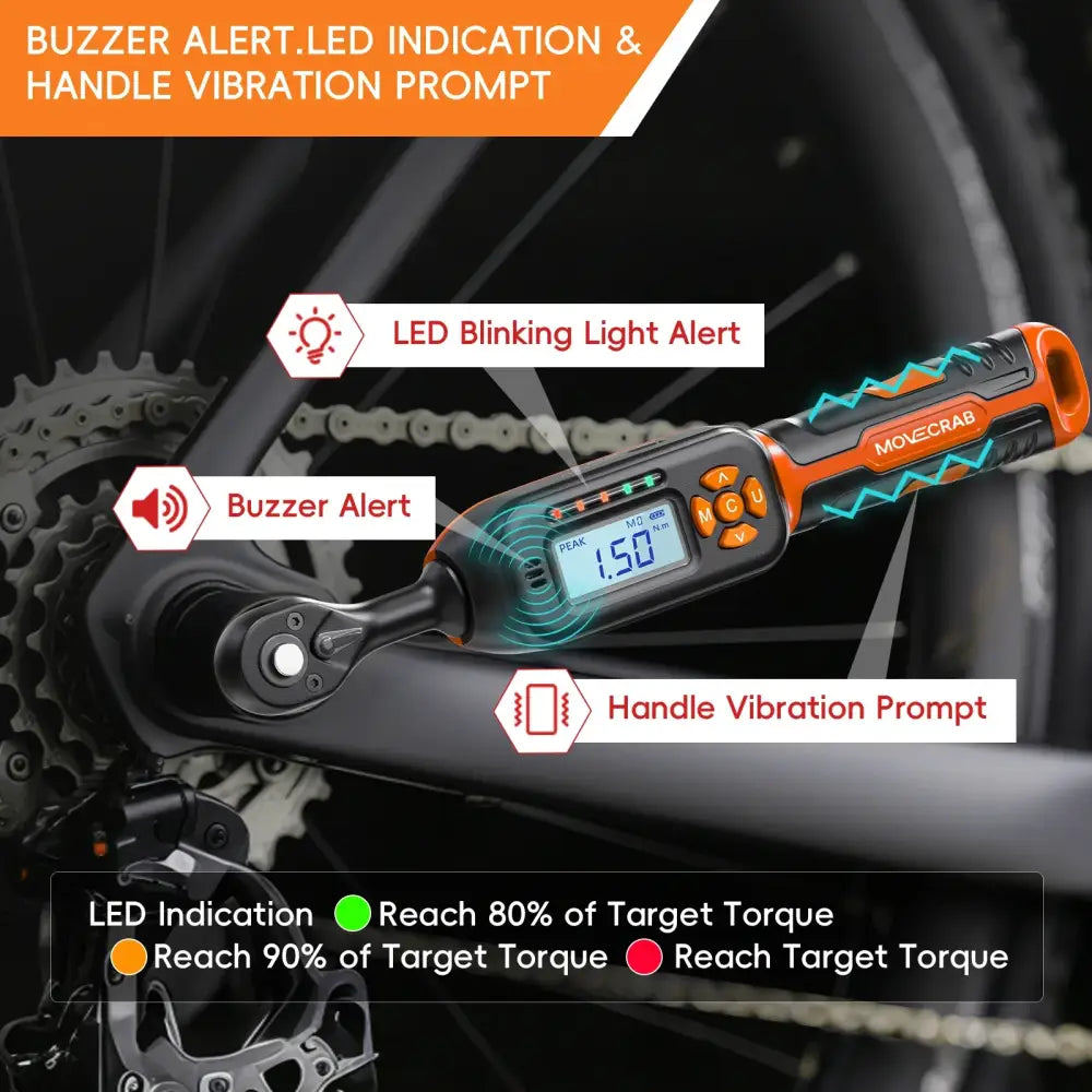 Bike Digital Torque Wrench Set (1/4″ Drive) (40pcs) - Digital Torque Wrench - HBC