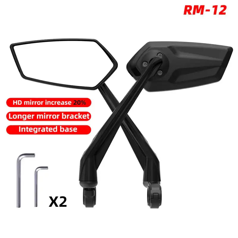 Bike Rear View Mirror 360° Adjustable (different models available) - RM12 Set / Rear View Mirror - SS