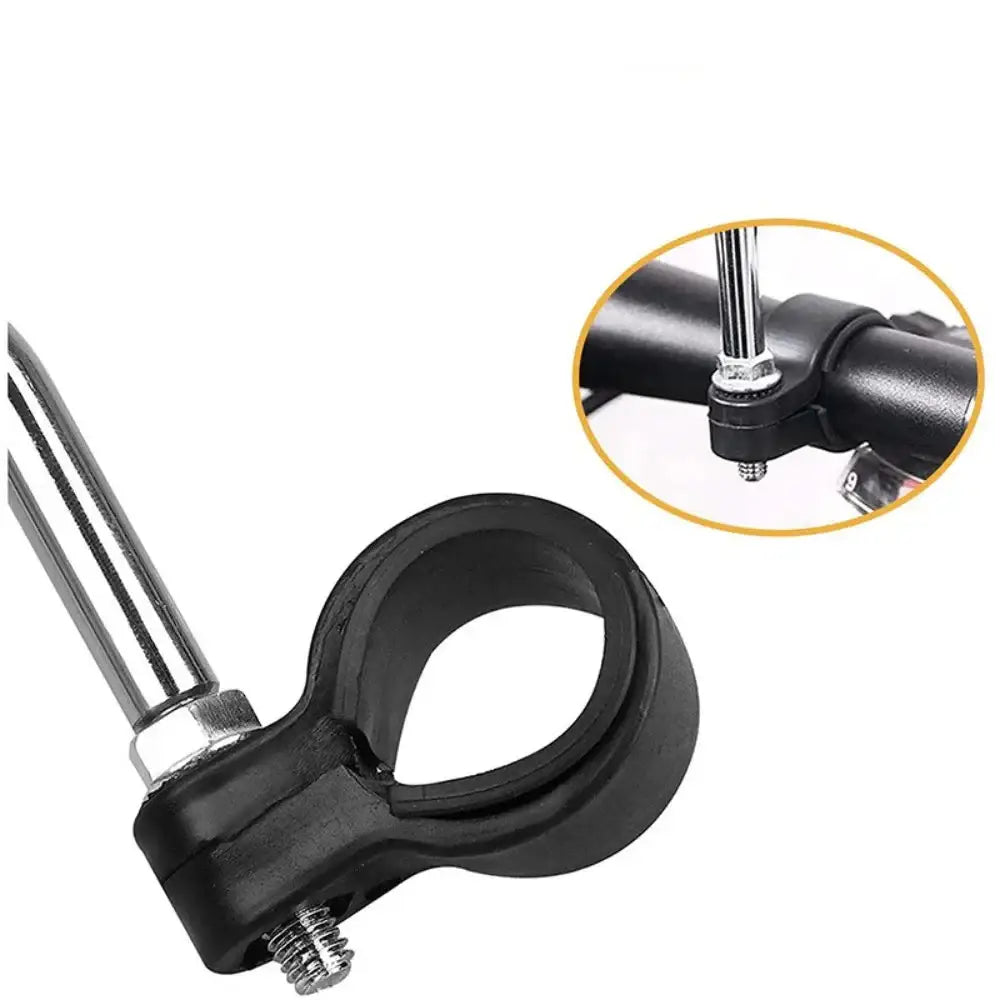 Bike Rearview Mirror 360° Adjustable with Reflector - Black - SS