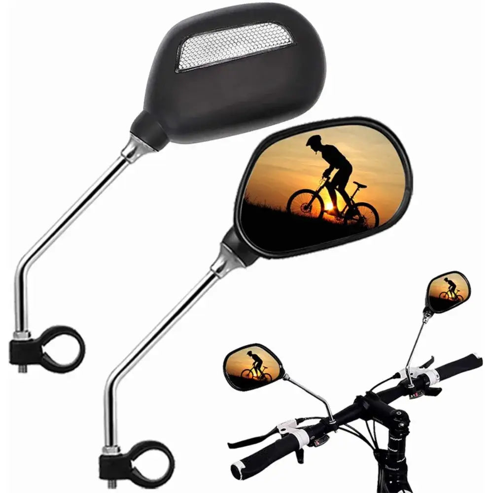 Bike Rearview Mirror 360° Adjustable with Reflector - Black - SS