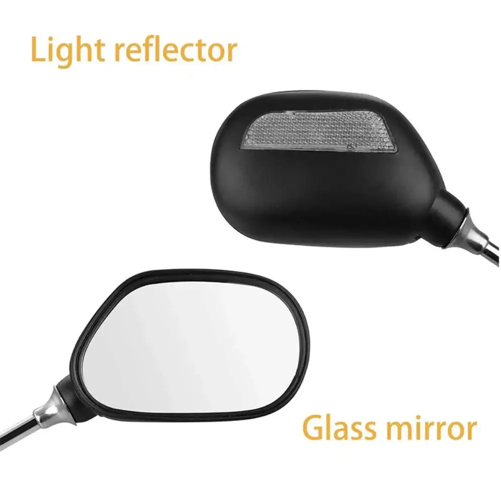 Bike Rearview Mirror 360° Adjustable with Reflector - Black - SS