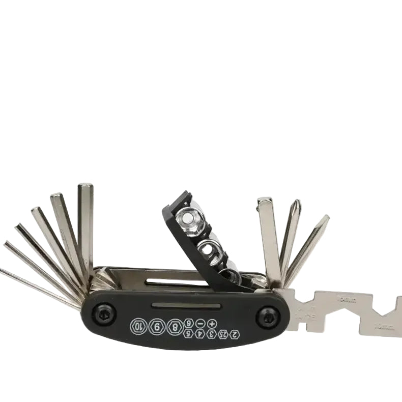 Bike Repair Kit Bicycle Tube Bag with Mini Pump 16-in-1 Multi-Tool Tire Lever Patches Emergency Tool Set for MTB Bike