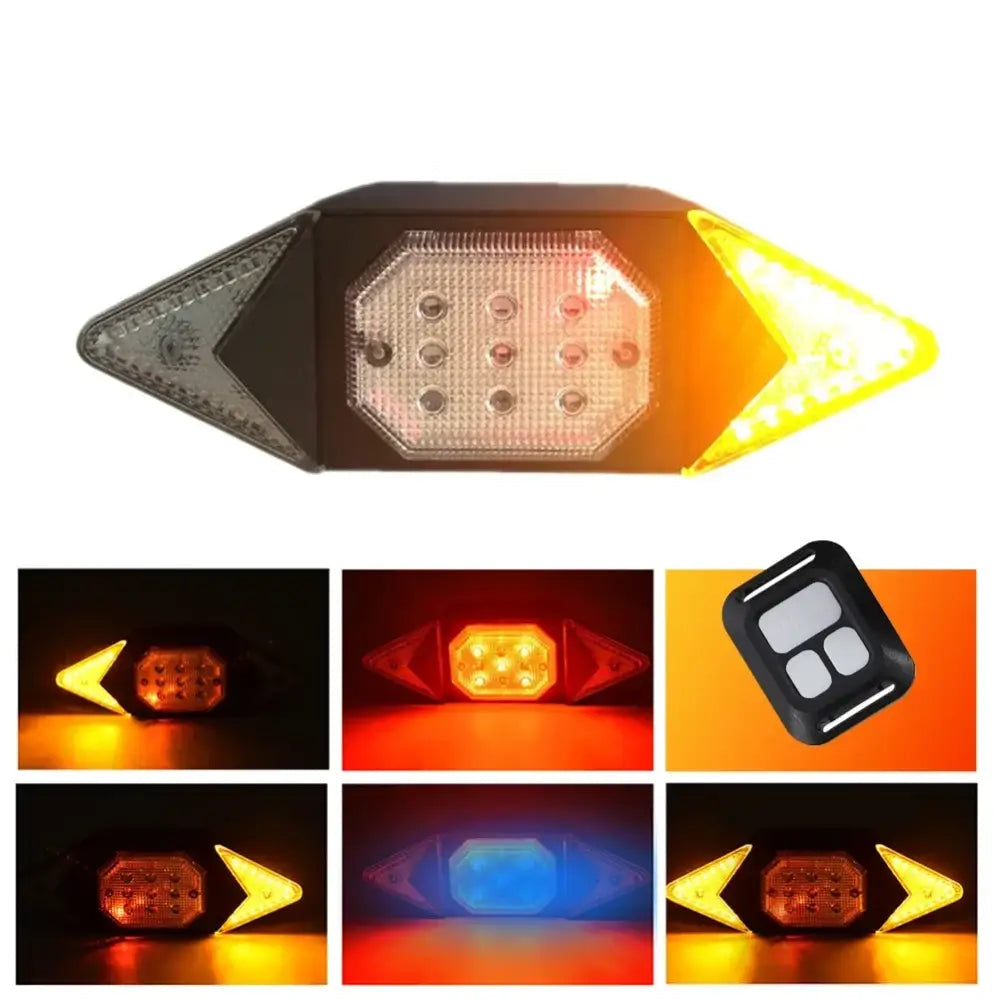 Bike Smart Light Wireless Remote Control Cycling Turning Signal Taillight USB Bicycle Rechargeable Rear Light LED