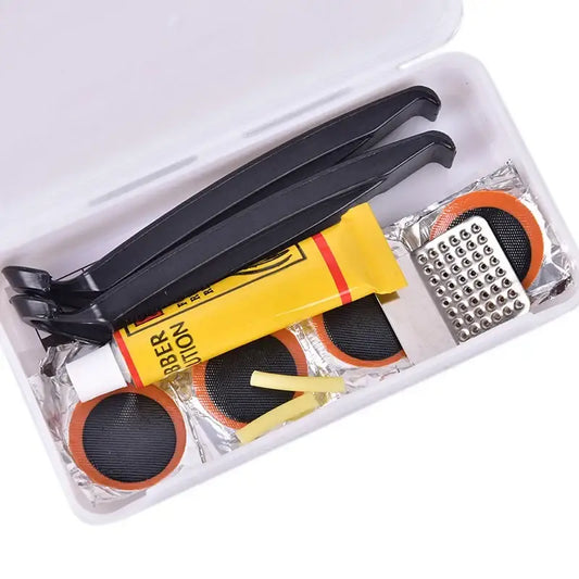 Bike Tyre Tube Bicycle Puncture Repair Tool Kit with box Cycle Lever Adhesive - 1set