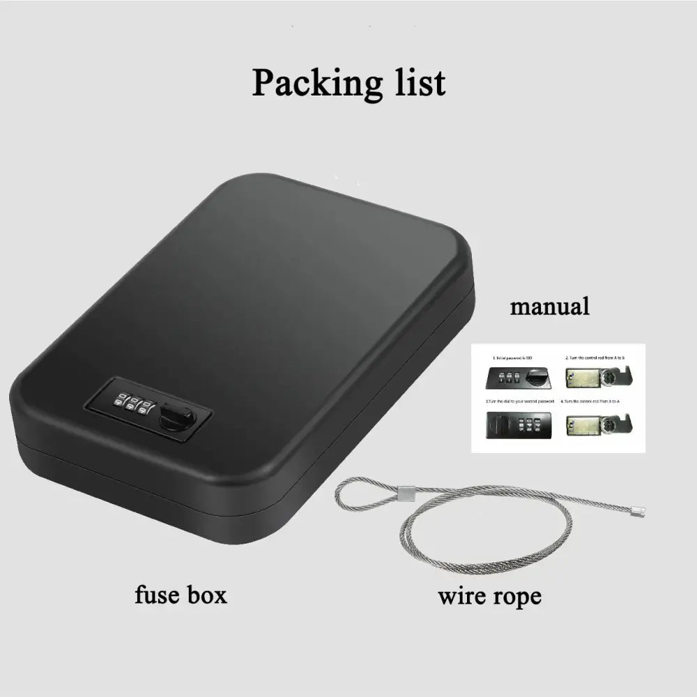 Biometric Gun Safe Box – Mini Fingerprint & Password Vault - SS