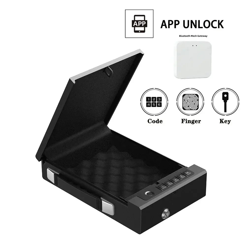 Biometric Portable Gun Safe Box - Gun Safe / Black - SS