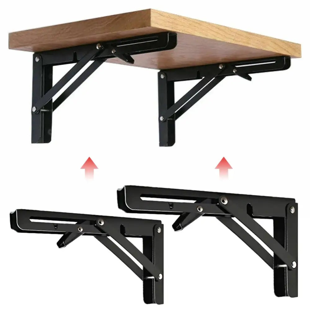 Black Folding Table Brackets for RV & Camper (2PCS) - SS