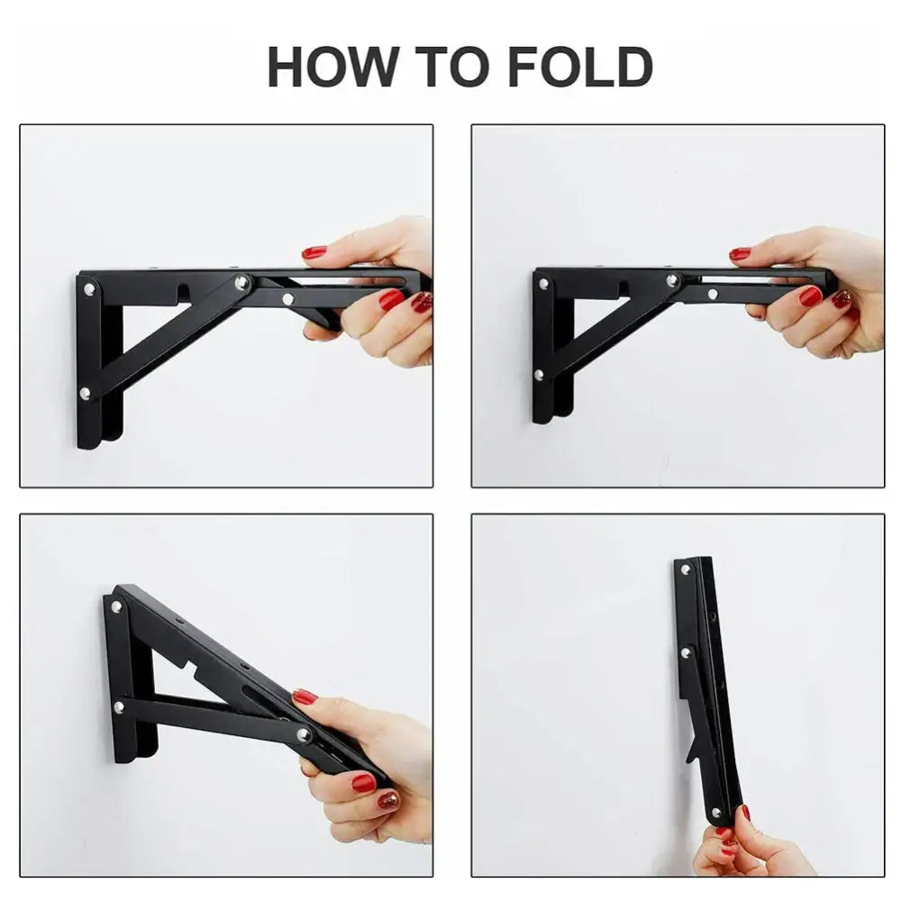 Black Folding Table Brackets for RV & Camper (2PCS) - SS