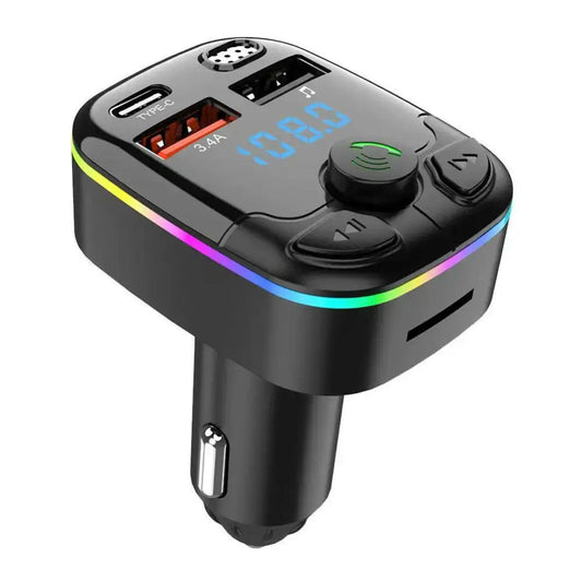 Bluetooth 5.0 Car FM Transmitter - Straight Mount
