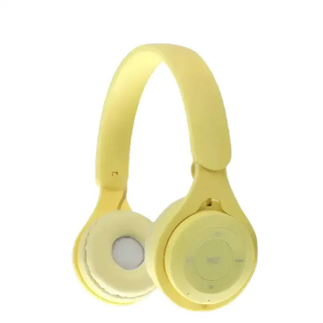 Bluetooth 5.0 Folding Wireless Headset (5 colours available) - Yellow / Bluetooth Headset - 9eight5