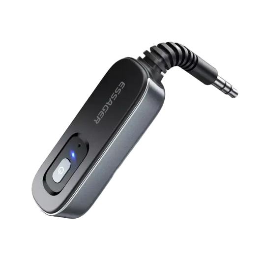 Bluetooth 5.1 Audio Receiver and Transmitter with 3.5mm AUX and Microphone for Wireless Stereo Music Streaming on PC TV